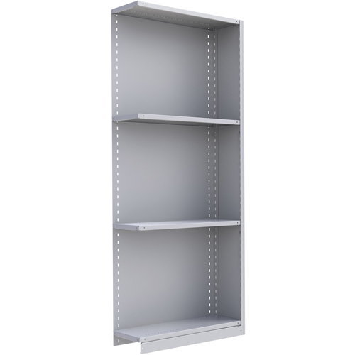 Interlok Shelving Unit, Steel, Boltless, Add-On, 36" W x 88" H x 24" D The Estey Group