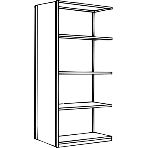 &eacute;l&eacute;ment de rayonnage Interlok, Acier, Sans boulons, Ajout, 36" la x 100" h x 18" p The Estey Group