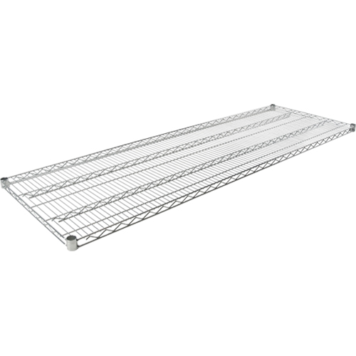 Wire Shelf for Heavy-Duty Chromate Wire Shelving, 72" W x 24" D, 600 lbs. Capacity The Estey Group