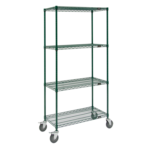 Wire Shelf Cart, Epoxy Finish, 36" x 80" x 18", 800 lbs. Capacity The Estey Group