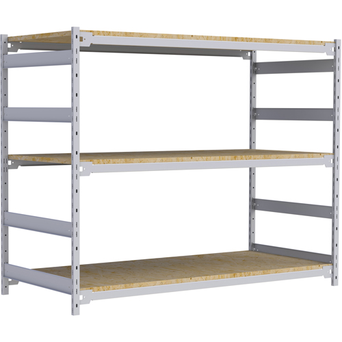 Wide Span Record Storage Shelving, Steel, 3 Shelves, 72" W x 32" D x 60" H The Estey Group