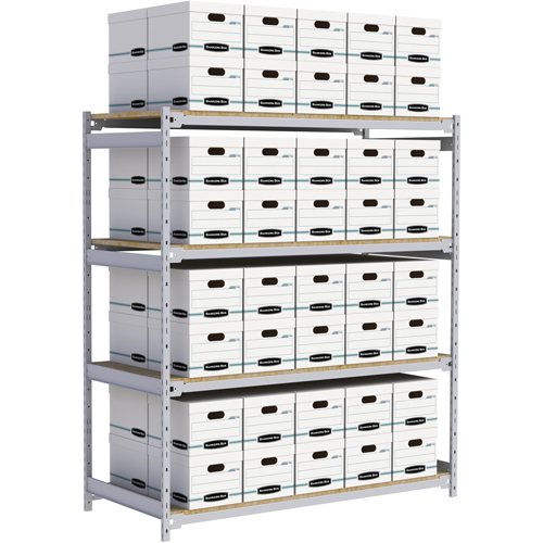 &eacute;tag&egrave;re-classeur de grande largeur, Acier, 4 Tablettes, 72" la x 32" p x 84" h The Estey Group
