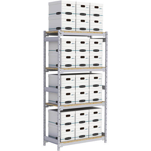 &eacute;tag&egrave;re-classeur de grande largeur, Acier, 4 Tablettes, 42" la x 18" p x 84" h The Estey Group