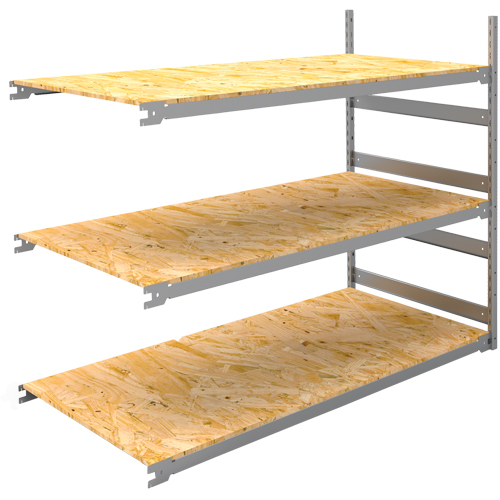 &eacute;tag&egrave;re-classeur de grande largeur, Acier, 3 Tablettes, 72" la x 32" p x 60" h, Ensemble Ajout The Estey Group