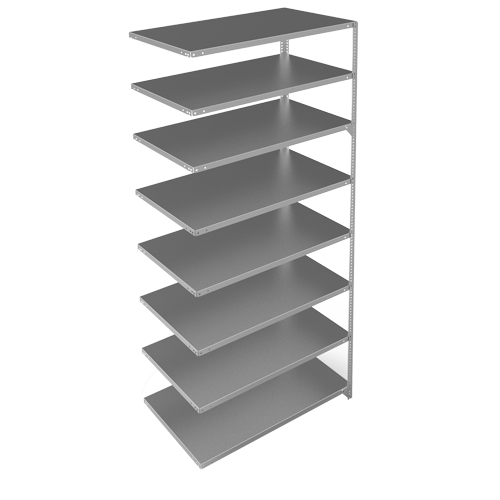 &eacute;l&eacute;ment de rayonnage, Acier galvanis&eacute;, Montant &agrave; fente, Capacit&eacute; 275 lb, 48" la x 96" h x 24" p The Estey Group