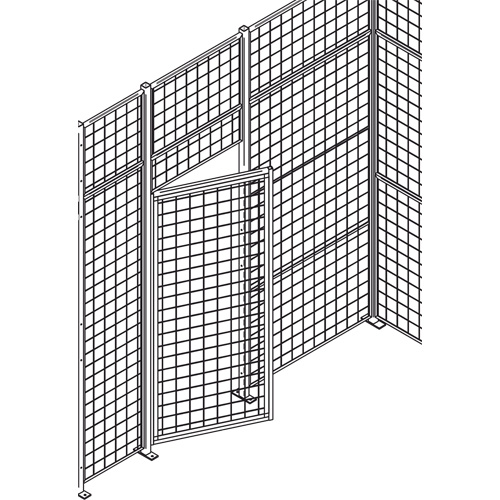 Heavy-Duty Wire Mesh Partition Swing Door, 3' W x 7' H The Estey Group