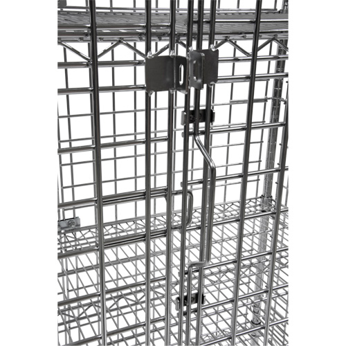 Security Cart, Chrome Plated, 48" x 69" x 24", 500 lbs. Capacity The Estey Group