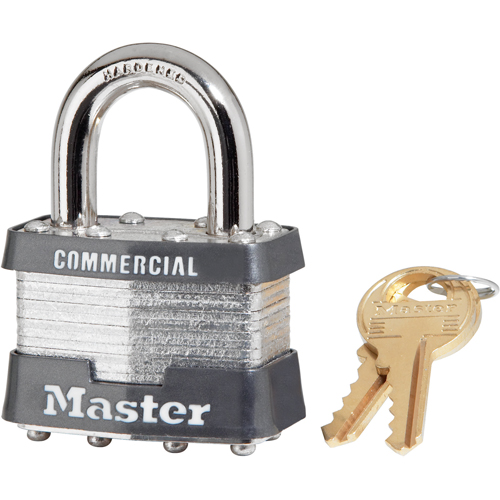 Commercial Padlock, Keyed Different, Laminated Steel, 1-3/4" Width The Estey Group