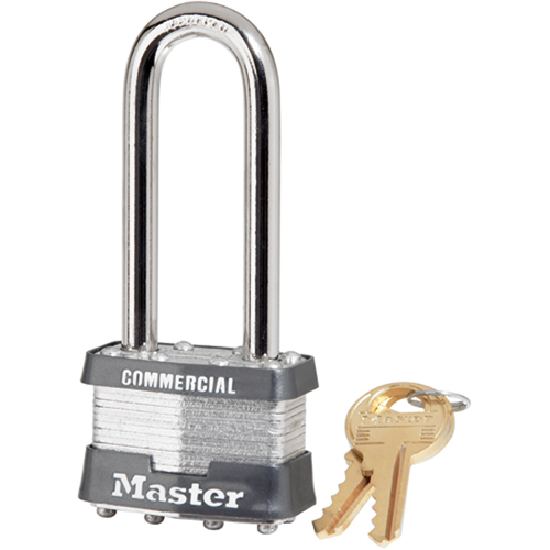 Commercial Padlock, Silver, Keyed Different, Laminated Steel, 1-3/4" Width The Estey Group