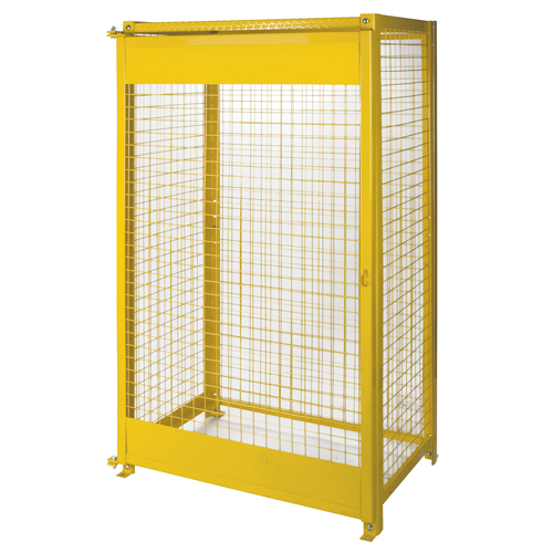 Gas Cylinder Cabinets, 10 Cylinder Capacity, 44" W x 30" D x 74" H, Yellow The Estey Group
