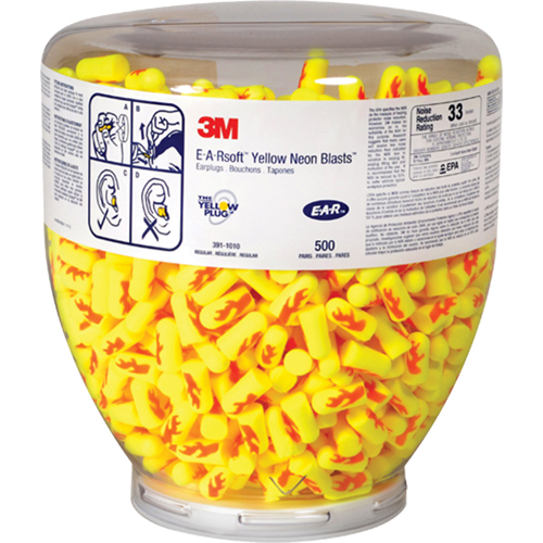 E-A-Rsoft Yellow Neons Earplugs, Bulk - Canister The Estey Group