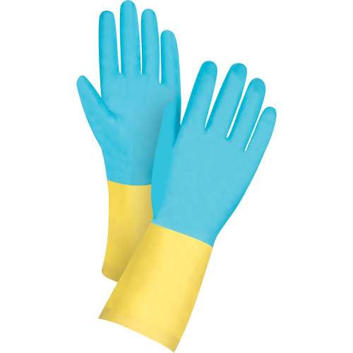 Gants tremp&eacute;s r&eacute;sistants aux produits chimiques, Taille 7, 12" lo, N&eacute;opr&egrave;ne, Doublure en Ouat&eacute;e, 20 mils The Estey Group