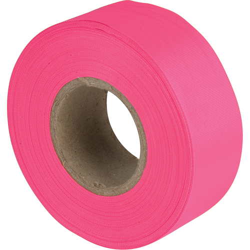 Rubans pour signalisation, 1,1875" la x 150' lo, Rose fluorescent The Estey Group