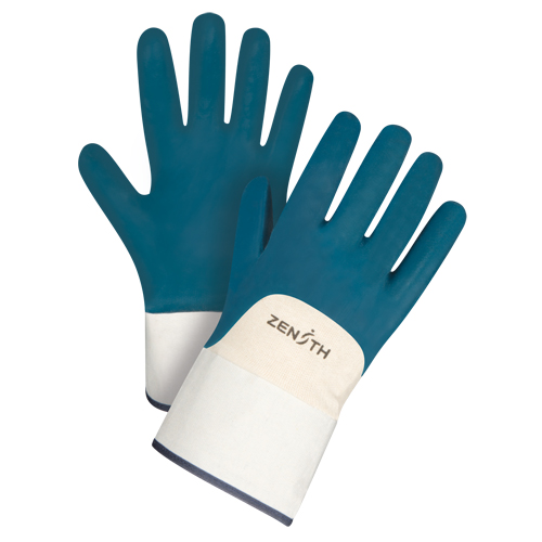 Gants &agrave; poignet de s&eacute;curit&eacute; de poids lourd, 11/2T-Grand, R&ecirc;vetement Nitrile, Enveloppe en Coton The Estey Group