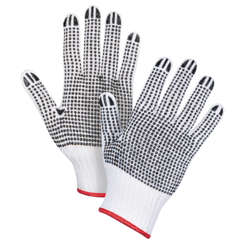 Gants tricot&eacute;s deux c&ocirc;t&eacute;s &agrave; pois, Poly/coton, Deux c&ocirc;t&eacute;s, Calibre 7, Petit The Estey Group