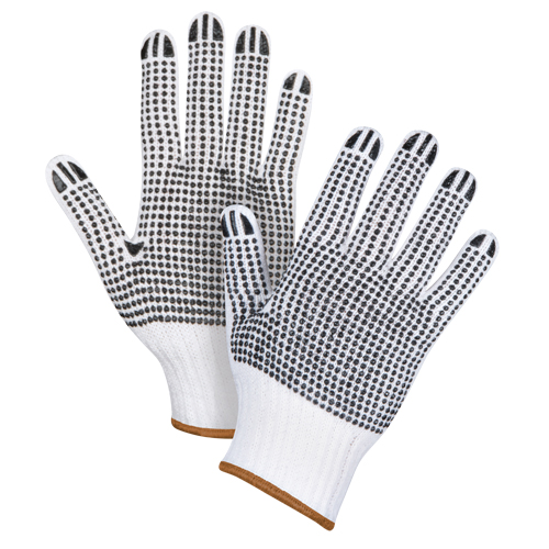 Gants tricot&eacute;s deux c&ocirc;t&eacute;s &agrave; pois, Poly/coton, Deux c&ocirc;t&eacute;s, Calibre 7, Grand The Estey Group