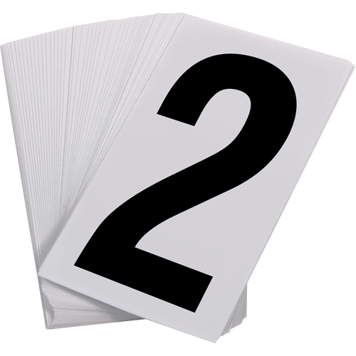 Pressure Sensitive Numbering, 2, 3-1/2" H, Black on White The Estey Group
