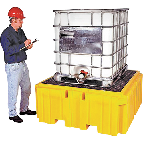 IBC Spill Pallet Plus&reg; With Drain, 365 US gal. Spill Capacity, 62" x 62" x 28" The Estey Group