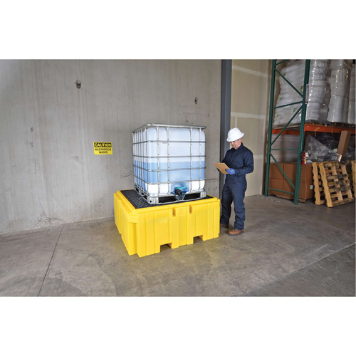IBC Spill Pallet Plus&reg; With Drain, 365 US gal. Spill Capacity, 62" x 62" x 28" The Estey Group