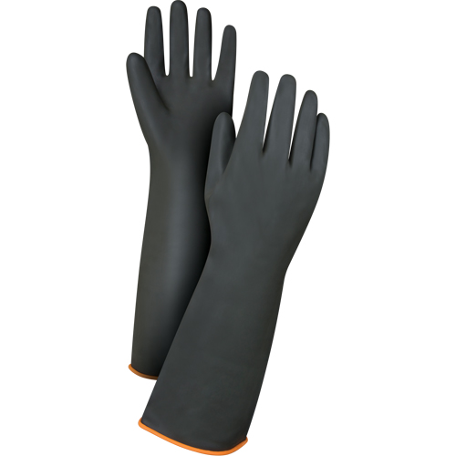 Gants de poids lourd pour la manipulation de produits chimiques, Taille Grand/9, 18" lo, Latex de caoutchouc, 30 mils The Estey Group