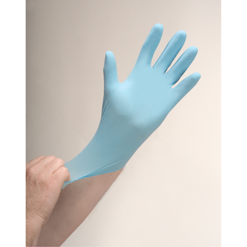 Puncture-Resistant Examination Gloves, Medium, Nitrile, 4.5-mil, Powdered, Blue The Estey Group
