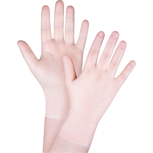 Disposable Gloves, Medium, Vinyl, 4.5-mil, Powder-Free, Clear, Class 2 The Estey Group