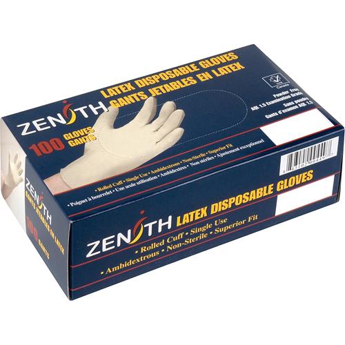 Gants d'examen de premi&egrave;re qualit&eacute; pour peau sensible, T-petit, Latex, 4 mils, Poudr&eacute;s, Naturel The Estey Group