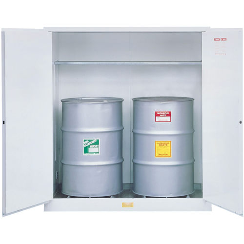 Armoires de s&eacute;curit&eacute; pour d&eacute;chets dangereux, Capacit&eacute; de 55 gal. US, Blanc The Estey Group