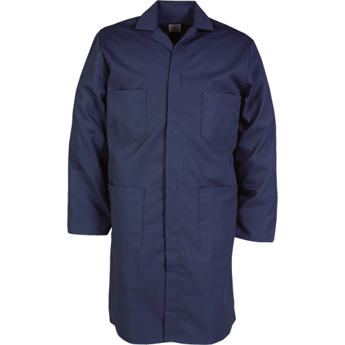 Lab Coat, Poly-Cotton, 46, Navy Blue The Estey Group