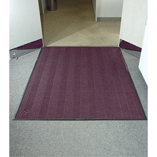 WaterHog&reg; Max Herringbone Classic Mat, Wiper/Scraper, 6' x 20' x 3/8", Maroon The Estey Group