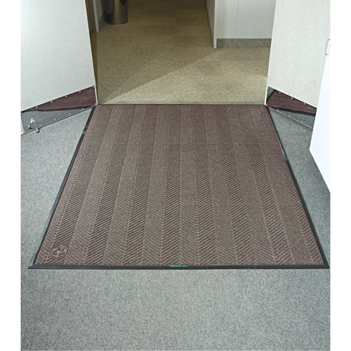 Waterhog&reg; Eco Elite Matting, Wiper/Scraper, 3' x 8' x 3/8", Chestnut Brown The Estey Group