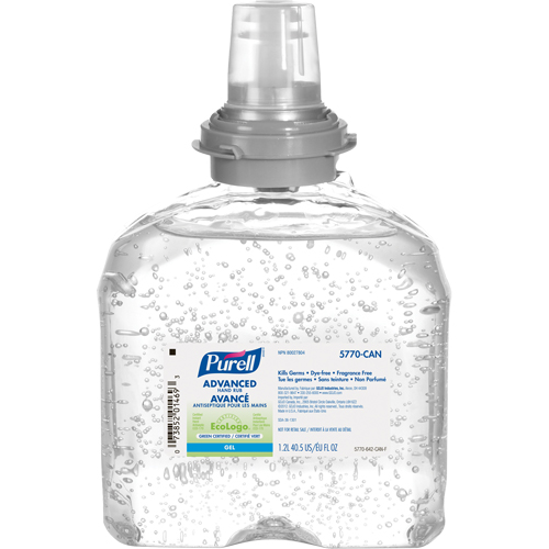 D&eacute;sinfectant pour les mains avanc&eacute; TFX, 1200 ml, Cartouche de recharge, 70 % alcool The Estey Group