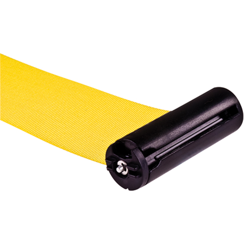 Poteau r&eacute;cepteur pour barri&egrave;res sur pieds pour le contr&ocirc;le des foules, Hauteur de 35", Jaune The Estey Group
