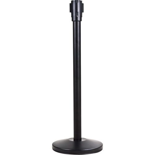 Poteau r&eacute;cepteur pour barri&egrave;res sur pieds pour le contr&ocirc;le des foules, Hauteur de 35", Noir The Estey Group