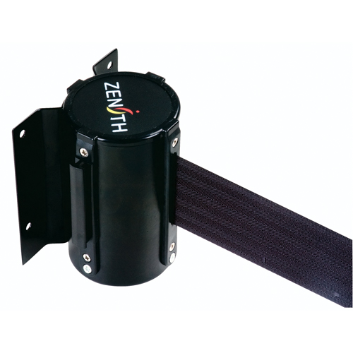 Wall Mount Barrier, Steel, Screw Mount, 7', Black Tape The Estey Group