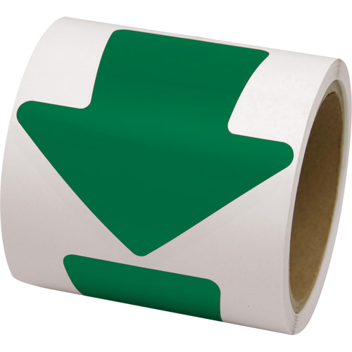 Coloured Floor Marking Decals, Arrow, 4" L x 4" W, Green, Vinyl The Estey Group