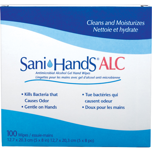 Lingettes antimicrobiennes pour les mains Sani-Hands ALC, Pochette The Estey Group