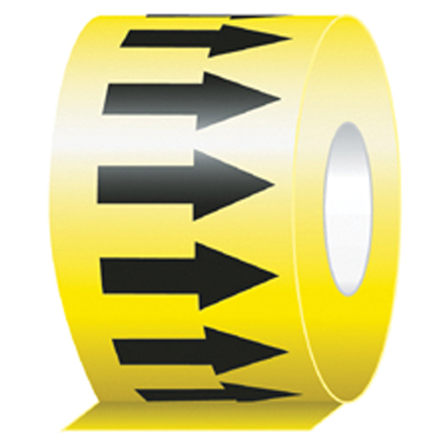 Directional Flow Arrow Tapes, 108', Black on Yellow The Estey Group