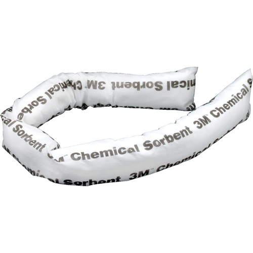 Mini-berme adsorbante pour produits chimiques, Produit chimique, 4' lo x 3" la, Absorption 12 gal., 12 /pqt The Estey Group