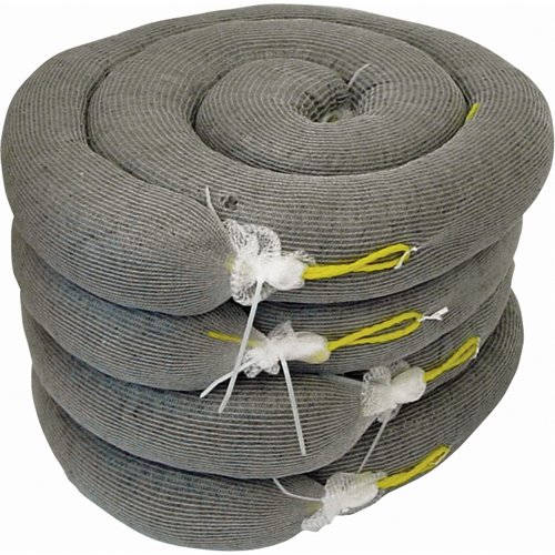 Barrage absorbant de premi&egrave;re qualit&eacute;, Universel, 10' lo x 5" la, Absorption 35 gal., 4 /pqt The Estey Group