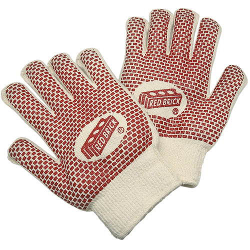 Gants r&eacute;versibles en tissu &eacute;ponge Red Brick, Coton, Deux c&ocirc;t&eacute;s, Calibre 10, Grand The Estey Group
