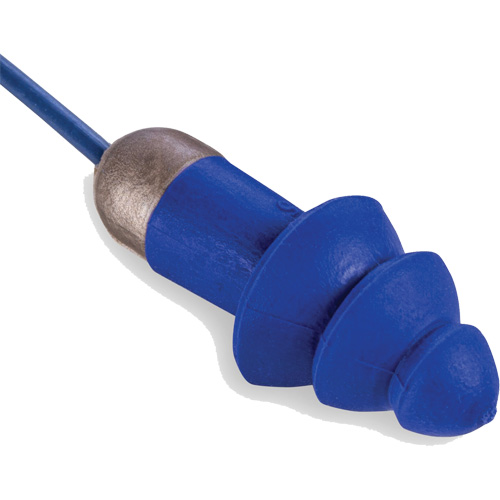 Bouchons d'oreille r&eacute;utilisables et d&eacute;tectable Rockets, Avec cordon, Taille unique, Vrac - &eacute;tui en plastique, NRR dB 27 The Estey Group