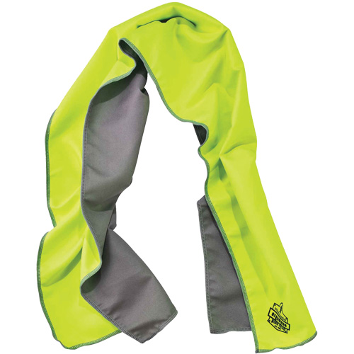 Chill-Its&reg; 6602MF Microfiber Cooling Towel, Hi-Vis Lime The Estey Group