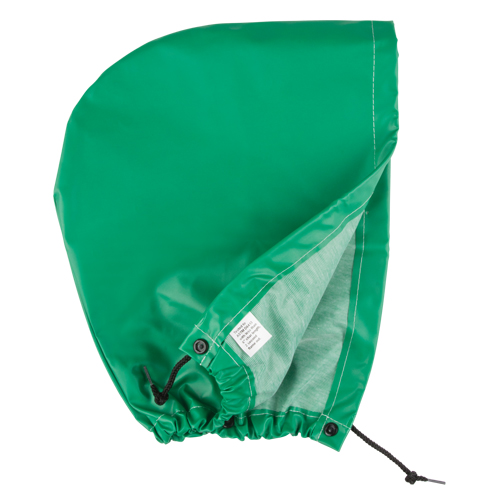 AcidBasicTM Chemical & Acid Resistant Rain Hood, One Size, Green, Polyester The Estey Group