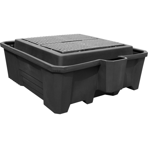IBC Containment Pallet with Drain, 385 gal. Spill Capacity, 73" x 80.5" x 29.5" The Estey Group