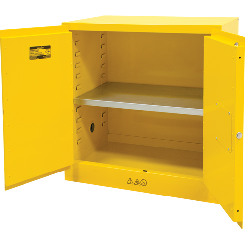 Flammable Storage Cabinet, 22 gal., 2 Door, 35" W x 35" H x 22" D The Estey Group