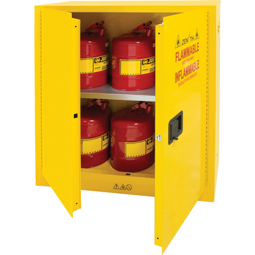 Flammable Storage Cabinet, 30 gal., 2 Door, 43" W x 44" H x 18" D The Estey Group