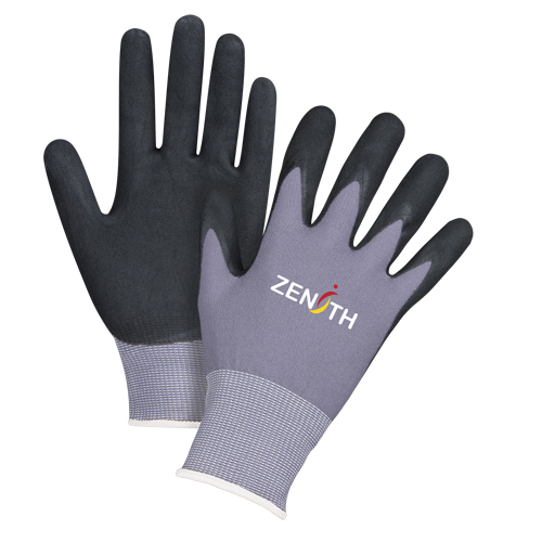 Gants ZX-1 de premi&egrave;re qualit&eacute; compatibles avec les &eacute;crans tactiles, 8/Moyen, R&ecirc;vetement Nitrile/Mousse de nitrile, Calibre 15, Enveloppe en Nylon The Estey Group