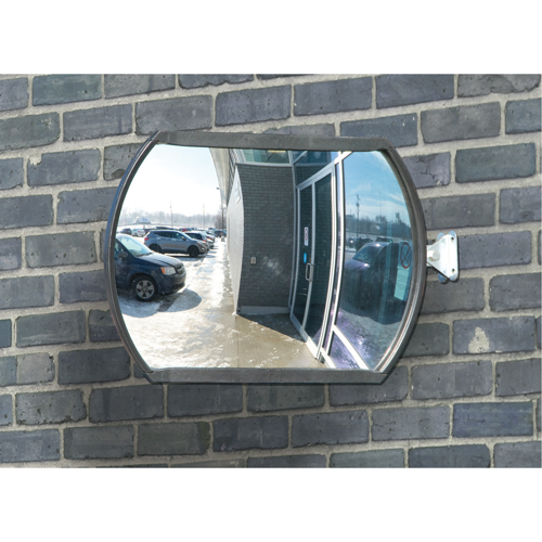 Roundtangular Convex Mirror with Telescopic Arm, 12" H x 18" W, Indoor/Outdoor The Estey Group