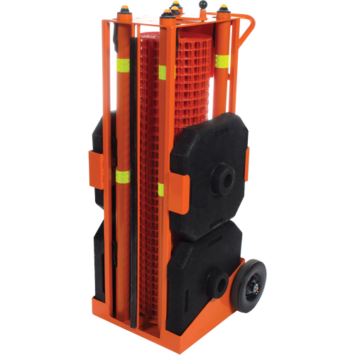 Portable Safety Zone, 100' L, Steel, Orange The Estey Group